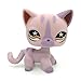 LPS Shorthair #933 Purple Red Eyes Cat Littlest Pet Shop Collector Toy Collectible Replacement Single Figures