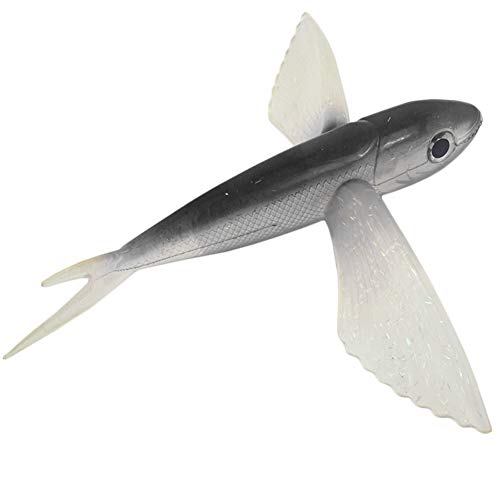Goodluvk28 Leurres De Pêche, Appâts De Pêche En Bateau D’eau De Mer Grande Aile Poissons Volants Appâts De Thon Leurre Souple, Accessoires De Pêche Fins