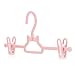 HANGERWORLD 11.8inch Kids Toddler Baby Pant and Skirt Hangers with Clips Swivel Hook (10 Pack, Pink)