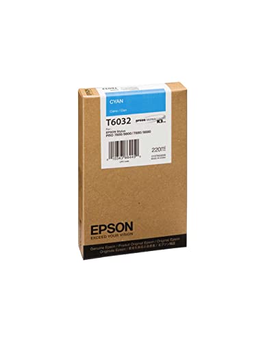 Epson C13T603200 - Cartucho de Tinta, Color Cian