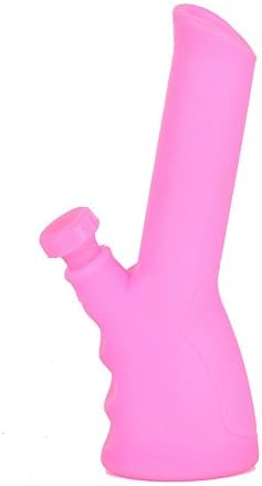 10'' Silicone Unbreakable Smoke Rig Portable Travel Bottle (Luminous Pink)