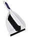 Rubbermaid Commercial Products Dustpan and Brush Set with Comfortable Grip, White/Black, Easy Pickup with Rubber Edge in Home/Garage