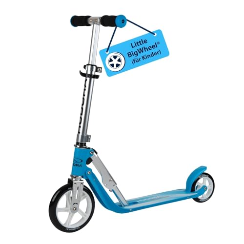 HUDORA Little BigWheel Scooter - Sicherer Aluminium-Roller für Kinder ab 3 Jahren - Höhenverstellbarer & zusammenklappbarer Cityroller für bis zu 100k