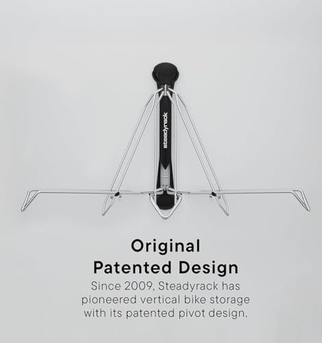 Steadyrack Bike Rack Vertical Bike Rack Extra Large Tyres Easy Wall Mounted Garage Storage Solution for 5" Width Tyres