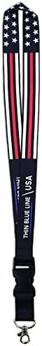 Thin Blue Line Lanyard (Thin Red Line Star)