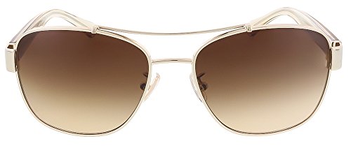 Coach Womens Sunglasses (HC7064) Gold/Brown Metal - Non-Polarized - 56mm