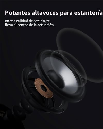 ANGELS HORN Tocadiscos de Vinilo con Altavoces Estéreo, Reproductor de Vinilos Hi-Fi Bluetooth, Giradiscos Preamplificador Integrado, 33/45 RPM, control de tono, pastilla AT-3600L