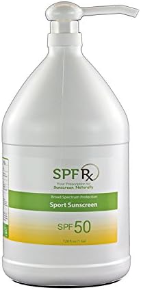 SPF RxSPF 50 Sport Lotion - Water Resistant Sun Cream - Broad Spectrum UVA & UVB Protection - Non Greasy Residue Sunblock Bulk, 1 Gallon (3.78 Litres)