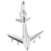 Jet Set Candy Mini Airplane Travel Charm - Available in Sterling Silver & Gold Vermeil