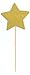 TooMeeCrafts Double Sided Gold Glitter Star Cake Topper for Twinkle Twinkle Little Star Baby Shower Theme Decoration Pack of 12