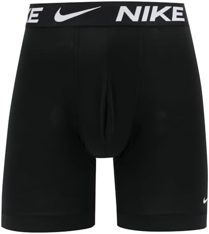 Cuecas Boxer Essenciais Masculinas Pack Long Short de 3 – Perna Estendida, Sem Atritos, Suporte, Preto/Preto/Preto, M