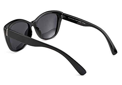 FEISEDY Gafas de sol polarizadas, estilo clásico Jackie O lentes de sol ojo de gato para mujer B2451