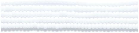 Preciosa Ornela Czech Matte Opaque Seed Bead, White, Size 10/0