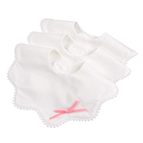 Bamery Baby Bandana Drool Bibs For Drooling And Teething Cotton Absorbent For Boy Girl White Bow Pricepulse