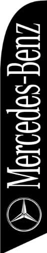 (5) five MERCEDES BENZ blk/wh 11.5' Swooper #8 Feather Flags BANNERS