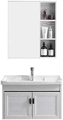 キャビネット コンボ スペースアルミニウム浴室キャビネットバスルームシンク盆地内閣壁掛けミラーキャビネット壁キャビネットトイレフィクスチャ 洗面所 洗面台 おしゃれ 色 白 Size 48x81x48cm Web3consulting Com