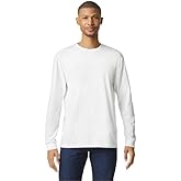 Gildan Unisex Softstyle CVC Long Sleeve T-Shirt, White, M