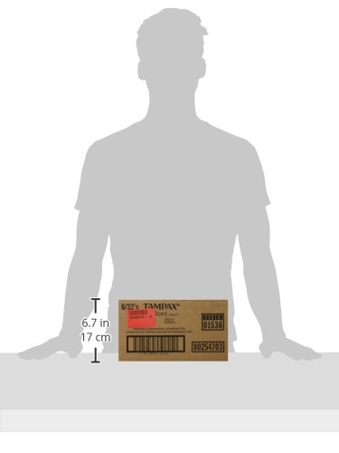 Tampax Radiant Plastic Tampons, Super Absorbency, Unscented, 32 Count - Pack of 6 (192 Total Count)