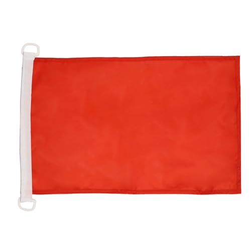 AZ FLAG Plain Red Boat Flag 45x30 cm Mesh Polyester Plastic Rings