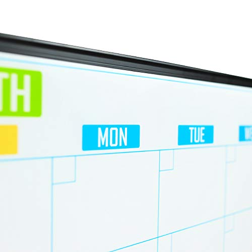 Lockways Dry Erase Calendar Whiteboard, Colorful White Board