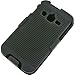 Rubberized Hard Shell Case w/ Holster for Samsung Galaxy Rugby Pro i547, Black