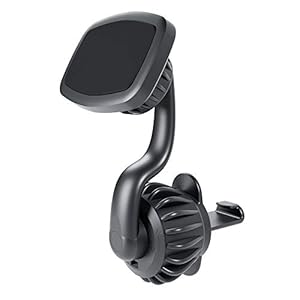 Kaistyle Magnetic Phone Mount, [Upgraded Clip] Unobstructed Car Vent Phone Mount [360° Rotate Arm] Cell Phone Holder for…