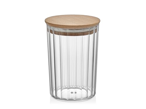 H&H Barattolo Prisma Rigato In Polistirene Lt 2,2