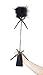 Ldoux Flirting Whip with Feather and Leather Slapper for Couples Adult Toy SM Restraint Bondage Sex Role Play Game(51cm)