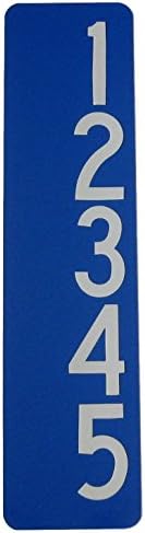 Silver Lining Custom 911 Blue Reflective Address Sign Vertical Plate 4" Numbers Mailbox Marker 2-sided 24" x 6" Home Business