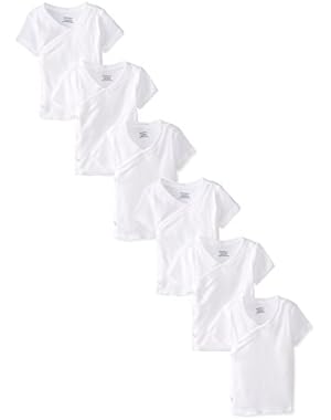 Unisex-Baby Newborn 6 Pack Short Sleeve Side Snap Shirt
