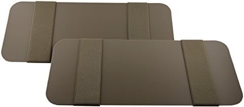 Visormates - Side Window Extenders (5x12 Tan with Tan Straps) Compatible with Your Existing Toyota Venza 2009-2016 Driver and Passenger Sun Visors