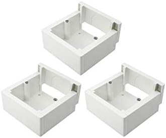 Pack de 3 cajas de superficie enlazable 85x85x42mm: Amazon.es: Bricolaje y herramientas