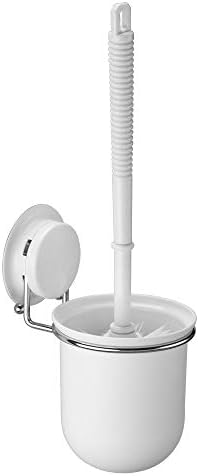 Garbath Toilet Brush Set Toilet Brushes Holder No-Drilling Toilet Brushes and Holder Wall Hanging Save Space 2 in 1 Installation Anti-collision Perfect Bathroom Accessories