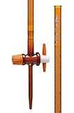EISCO Amber Burette, 10mL - with PTFE Key Stopcock