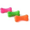 Hartz DuraPlay Bone Squeaky Latex Dog Toy for Small Breeds, 3 Pack