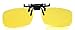 Foucome Yellow Night Vision Polarized Clip-on Flip up Metal Clip Sunglasses Driving Eyewear