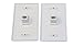 RiteAV (2 Pack) 1 Port Cat5e Rj45 Ethernet Wall Plate White Lot