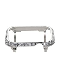 UKCOCO   Carcasa para Apple Watch 4, marco de metal con diamantes de imitación de lujo, con borde biselado, protector de parachoques, compatible con iWatch Series 4 Sport Edition), KEUR29YEA33C10NTH