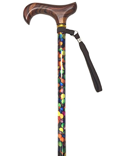Derby Handle Cane by RMS | Walking Cane with Comfort Grip Handle | Adjustable Height, Lightweight Walking Stick Mobility Aid (Candy) - Thumbnail 5