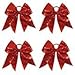 CN Sequin Cheer Bow Big School Color Hair Bow With Elastic Tie For Cheerleading Girls