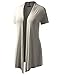 BIADANI Women Versatile Soft Short Sleeve Open Front Drape Cardigan