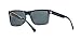 A|X ARMANI EXCHANGE Unisex Ax4016 Square Sunglasses, Black/Transp. Blue Green/Grey, 57 mm