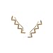 Humble Chic Women's Zig Zag Ear Climbers - Chevron Shaped Crawler Stud Cuff Earrings