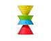 MOLUK HIX 4PC Convertible Cones Building & Fidget Toy Red, Blue, Green, Yellow