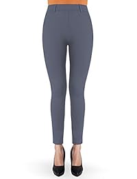 bamans Womens Vestido, pantalones polainas para dama de entrenamiento, oficina, de talle alto delgado, calza, negra.