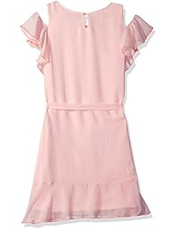 Tommy Hilfiger Big Ruffle de las niñas Cold Shoulder Vestido