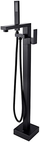 Tap Bathtub Mixer Floor-Standing Bathtub Faucet Free-Standing Filler Mixer Tap Hand Held Shower Head Set Brass Floor…