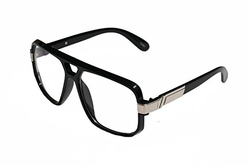 Vw eyewear - classic square frame plastic flat top aviator glasse…