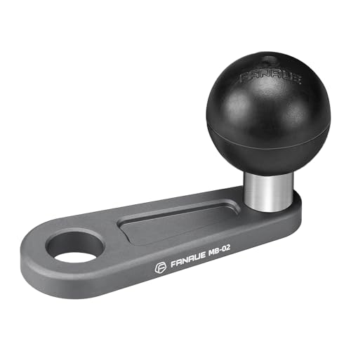 FANAUE 1 inch Angled Bolt Head Adapter Ball Base with 10mm Mounting Hole, Aluminum 1