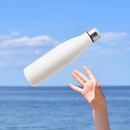 Water Bottle Stainless Steel Vacuum Insulated Double Walled Cola Shape Thermoses (White) - Thumbnail 7